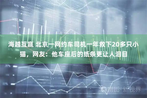 海越互赢 北京一网约车司机一年救下20多只小猫，网友：他车座后的纸条更让人泪目