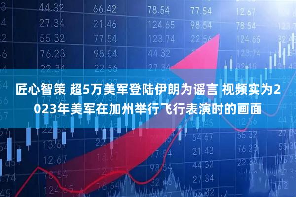 匠心智策 超5万美军登陆伊朗为谣言 视频实为2023年美军在加州举行飞行表演时的画面